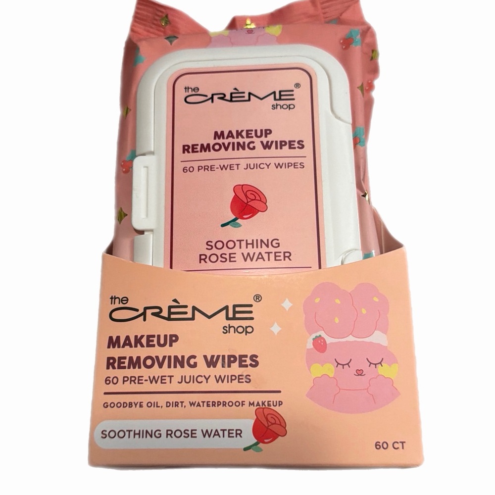 THE CREME SHOP MAKEUP REMOVING WIPES - ROSE WATER